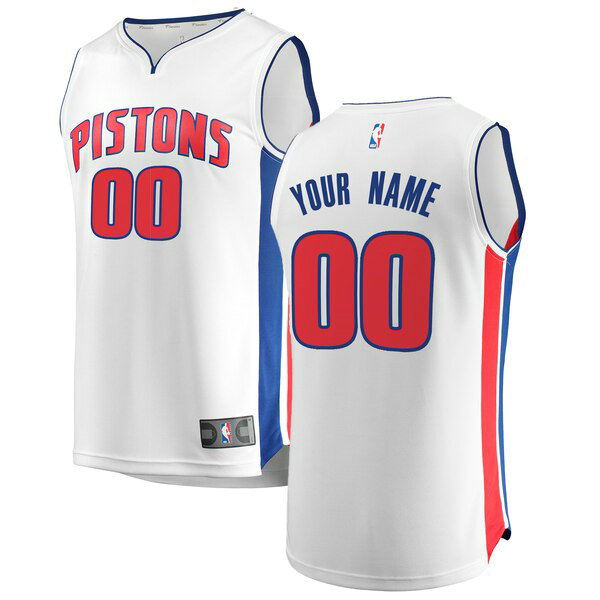Maillot nba Detroit Pistons Association Edition Homme Custom 0 Blanc
